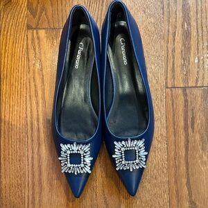 CPARAVANO Women's Elegant Navy Flats